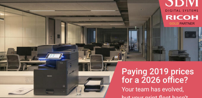 A modern office with no staff as they are all working from home